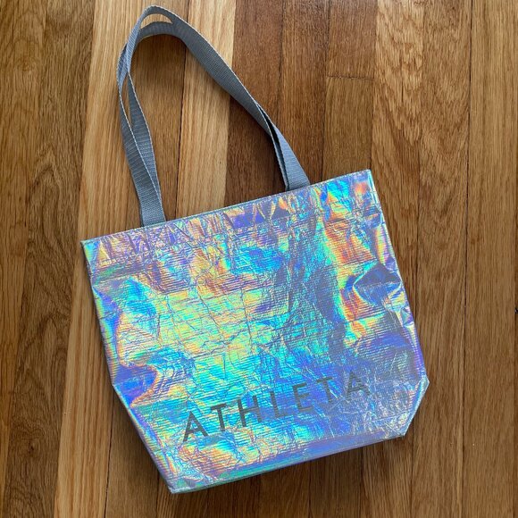 Athleta Silver Iridescent Tote Bag - Picture 1 of 5
